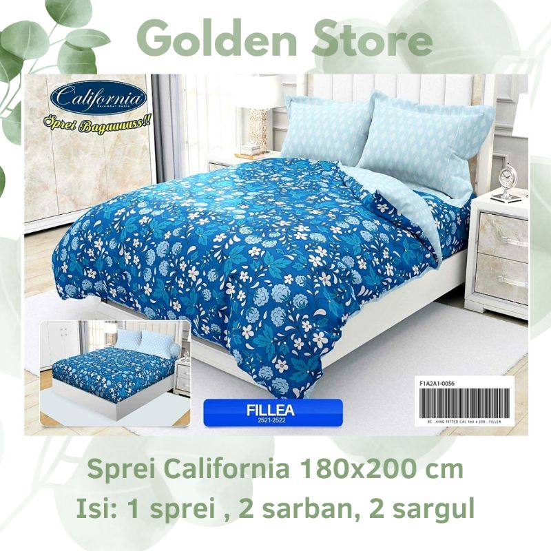 Sprei California 180x200 Motif Fillea