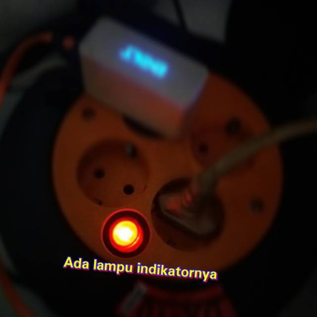 kabel Roll / terminal listrik panjang 15 meter ada lampu indikatornya