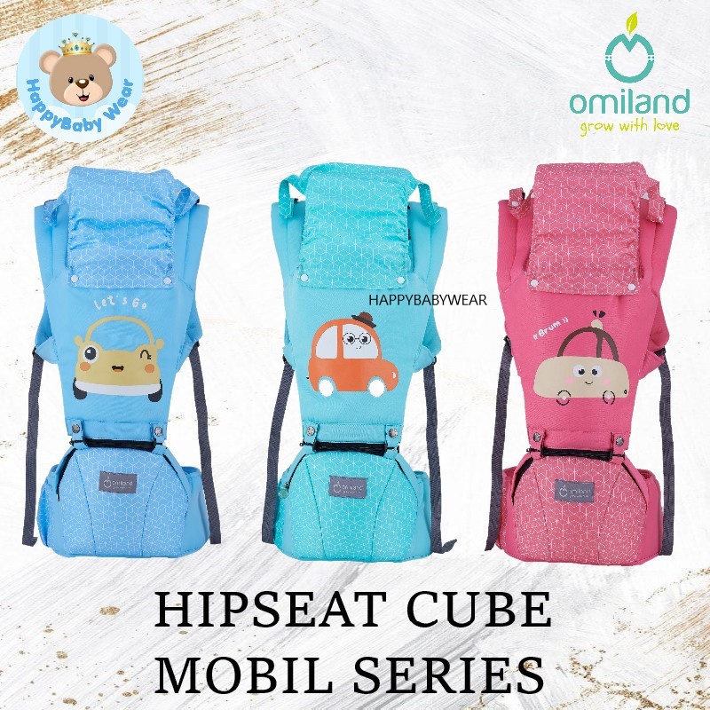 Omiland Gendongan Hipseat Cube Car / Elephant / Giraffe / Singa Series
