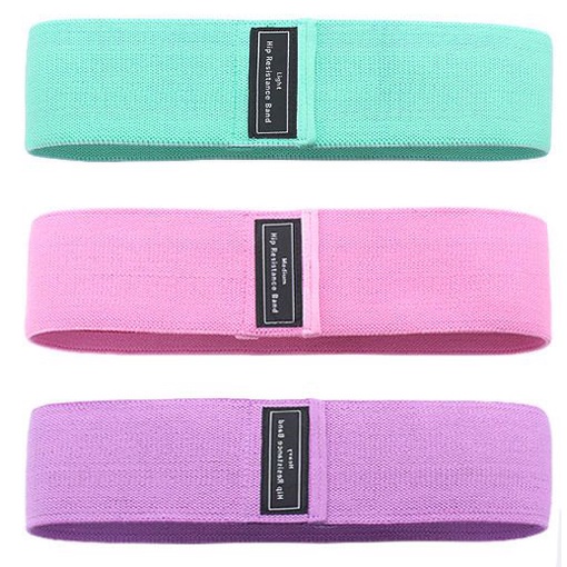 PAKET 3 PCS Tali Yoga Resistance Hip Bands Tali Elastis Olahraga Yoga JS9 Non Slip Free Bag