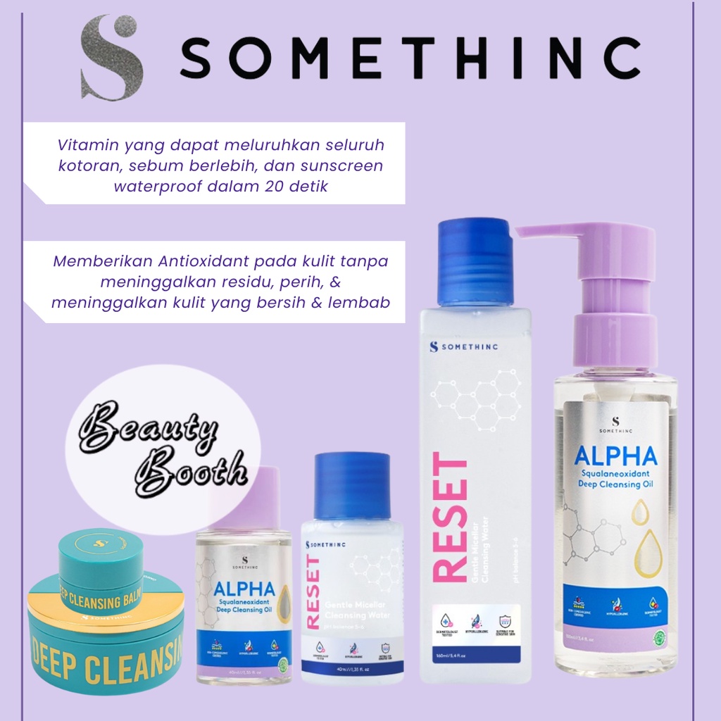 SOMETHINC Omega Butter | Reset Cleansing Water | Alpha Cleansing Oil