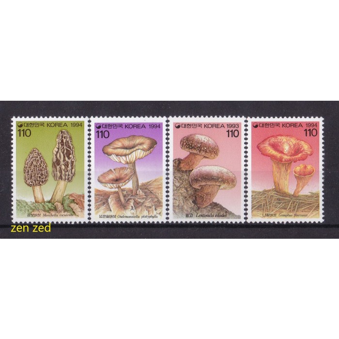 

0353 Perangko Korea Flora Mushrooms 4v Mnh