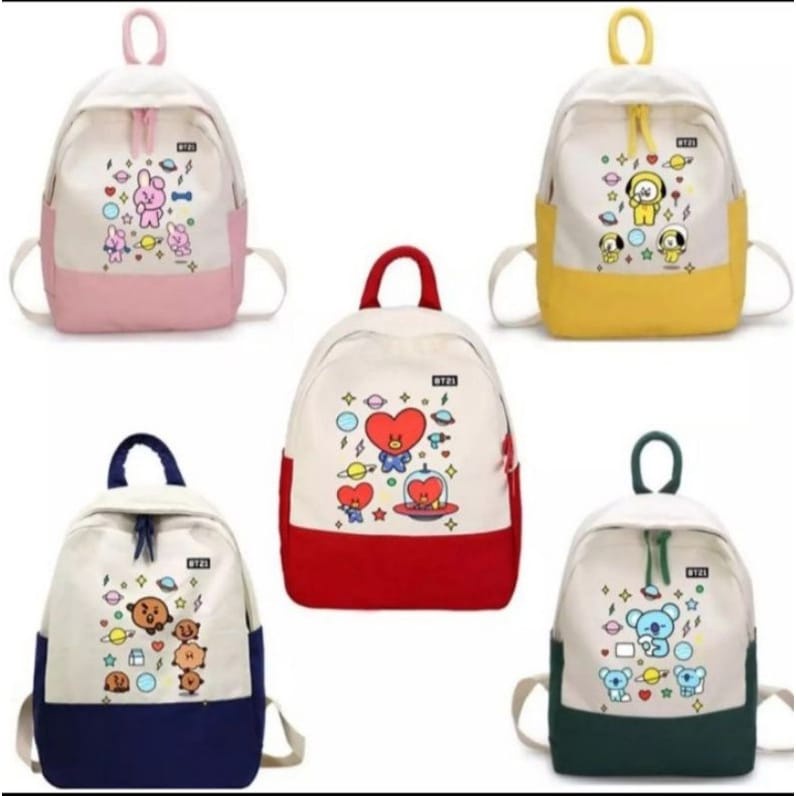 PTM-tas ransel anak karakter bt21-ransel anak sekolah sd