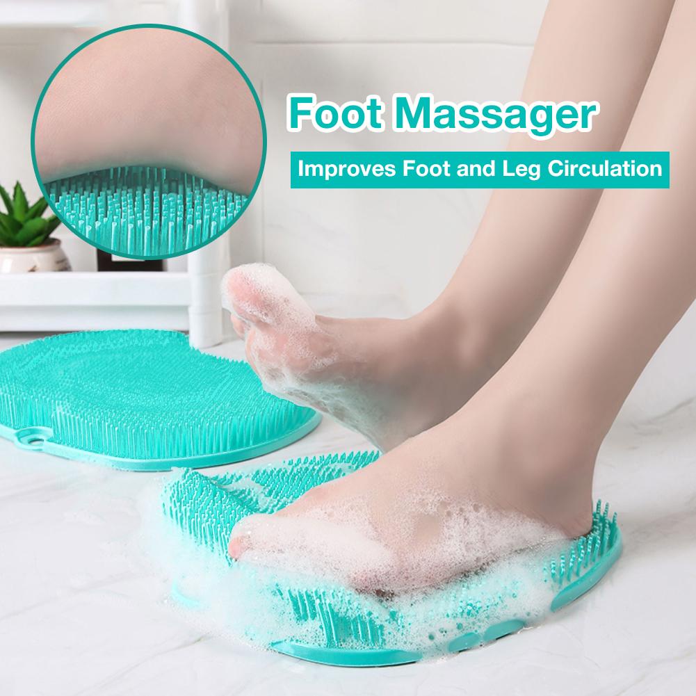 # HJ #  Sikat Pijat Kaki Bahan Silikon Dengan Suction Cup Anti slip / Sikat pijit punggung kaki  nempel di dinding lantai Bahan Silikon