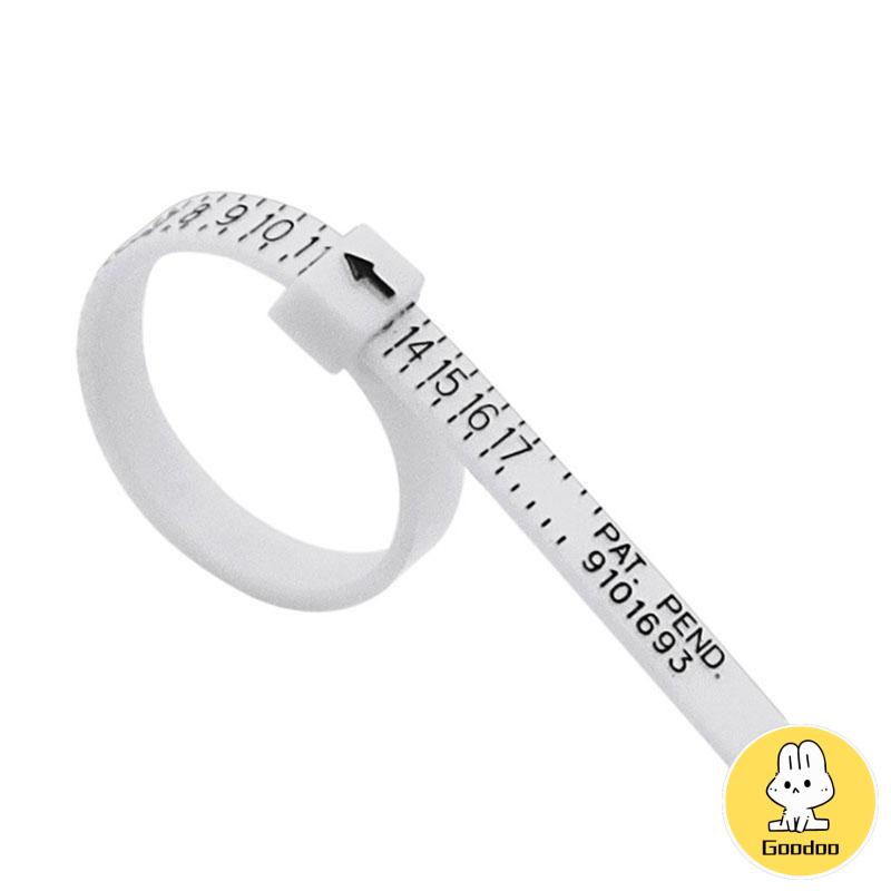 Pengukur Cincin Ukuran Cantik/Cincin Penggaris Lembut Standar/Alat Ukuran Cincin Coil Jari US -Doo