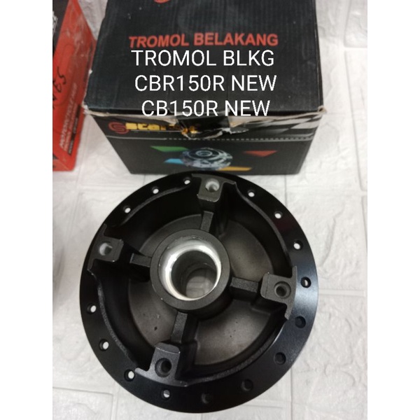TROMOL BELAKANG SCARLET TIGER REVO/VERZA/CBR150R NEW/CB150R NEW/CB150-X 2022/WRN CROME/HITAM