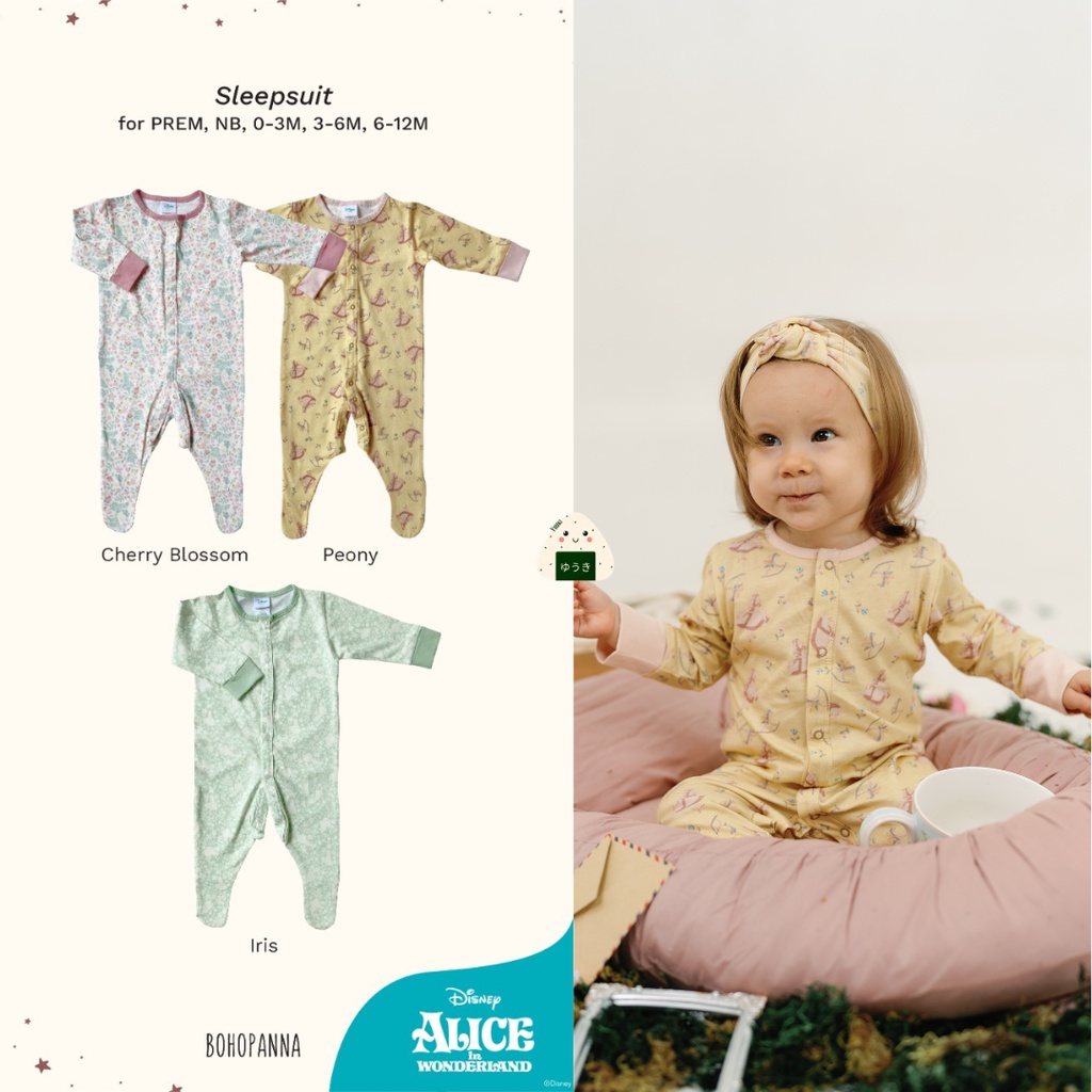 Bohopanna - Sleepsuit Disney - Jumper Baju Tidur Bayi (0-12 Bulan)