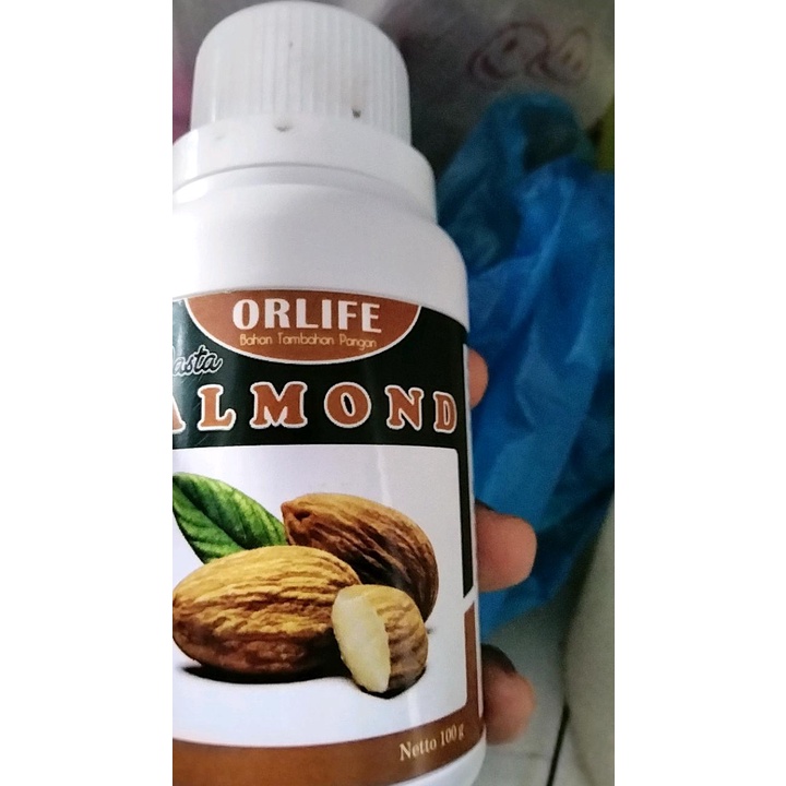 

✔️Splash⚡ ORLIFE Almond Flavour atau Perisa Kacang Almond Merk Orlife cocok untuk aneka Minuman seperti Syrup, Jus, Ice Krim dan aneka Makanan Tidak mengandung Alkohol Aroma kuat dan Otentik