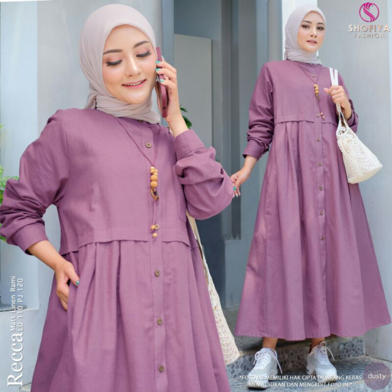 RECCA Midi Dress, PIYA Midi Dress Original dan Real Picture by Shofiya