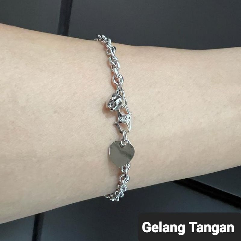 Gelang nori polos xuping silver aksesories fashion GT1402