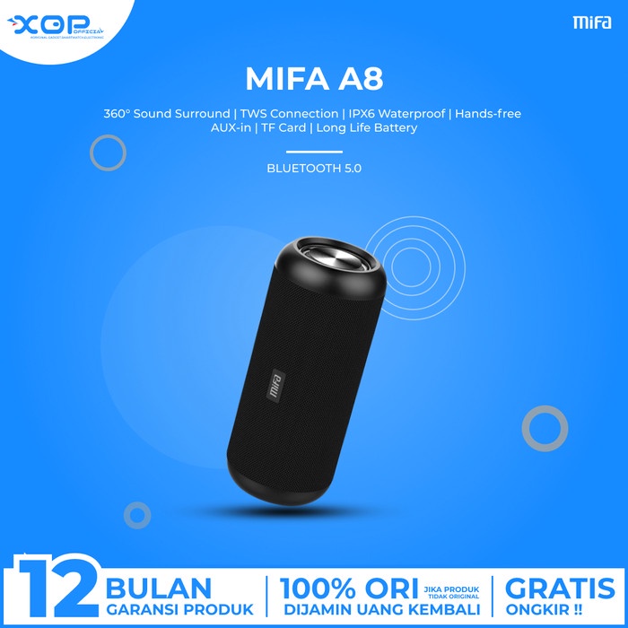 Mifa A8 Bluetooth Speaker 30W Stereo Ipx7 Wireless Portable Original