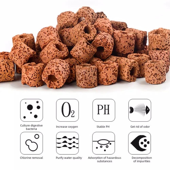 Brown bio ring rumah bakteri momogi aquarium filter media ring