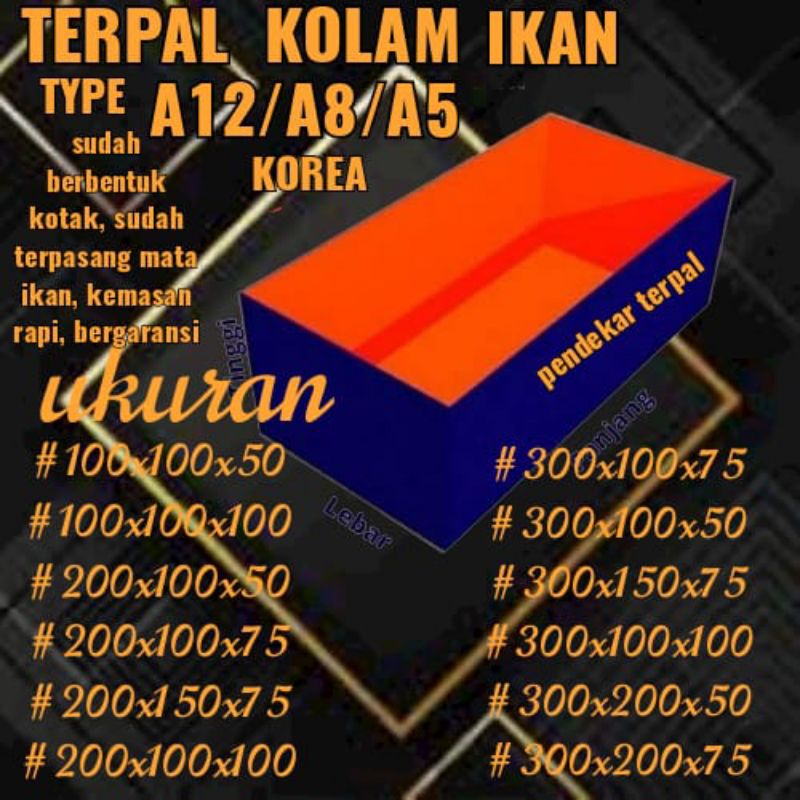 TERPAL KOLAM LELE KOLAM TERPAL IKAN TERPAL KOLAM TEBAL TERPAL KOLAM KOTAK