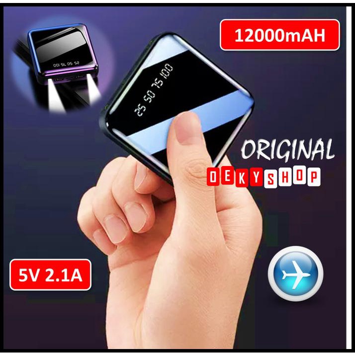 Powerbank Unik Mini Quick Charge Dual Usb 12000Mah