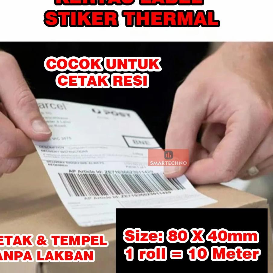 

New Stock--Kertas Label Stiker Thermal 80x50MM / Label resi / label barcode