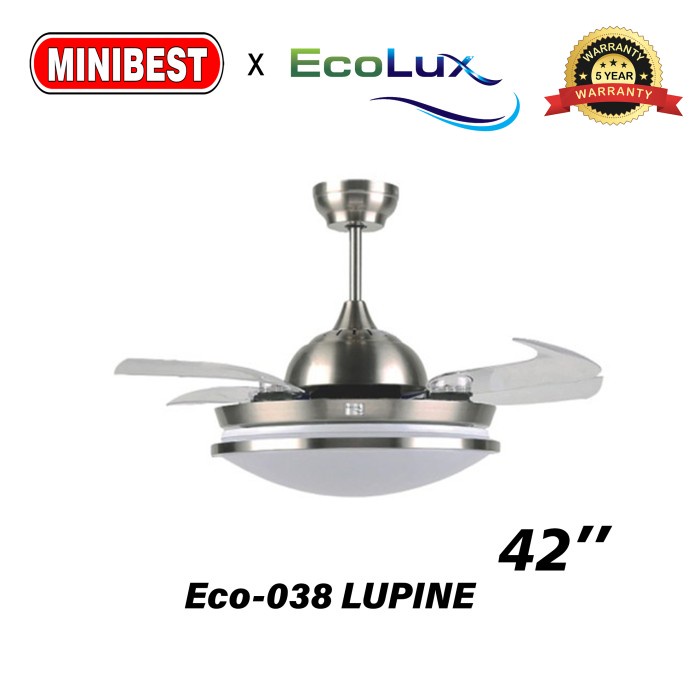 MB Kipas Angin Plafon Gantung Ecolux tipe Eco-038 LUPINE