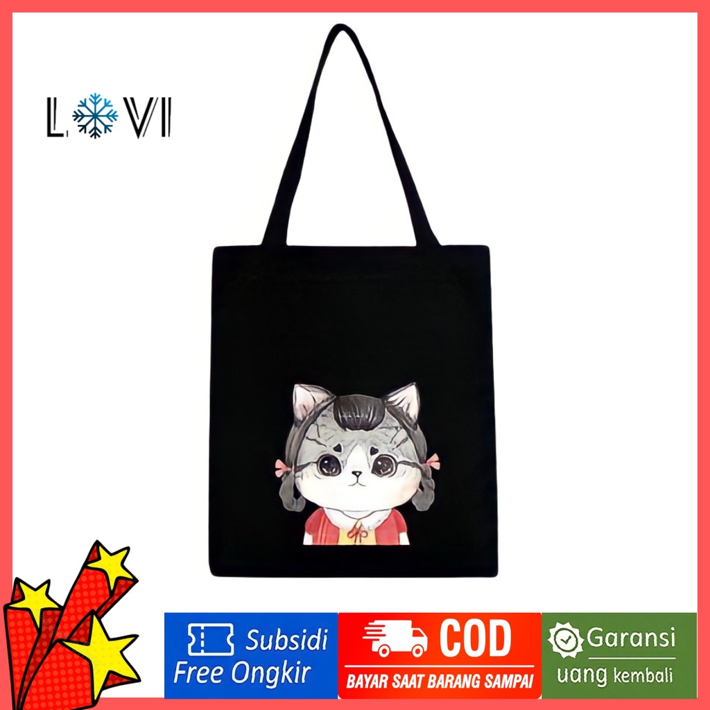 LOVI _ID - CAT LINGLING Tote Simpel Totebag