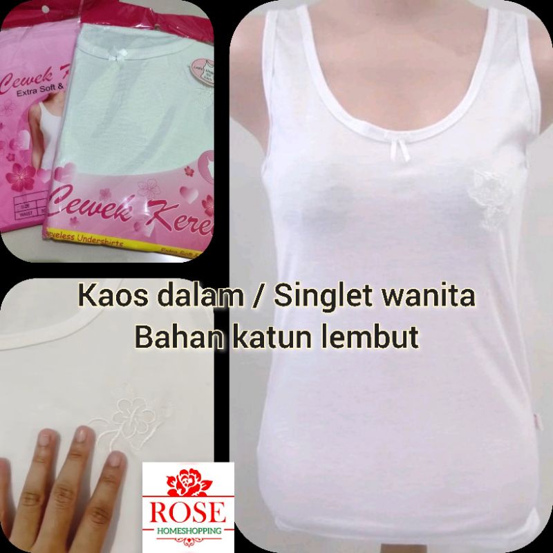 singlet wanita M L XL XXL // baju kaos dalaman perempuan dewasa