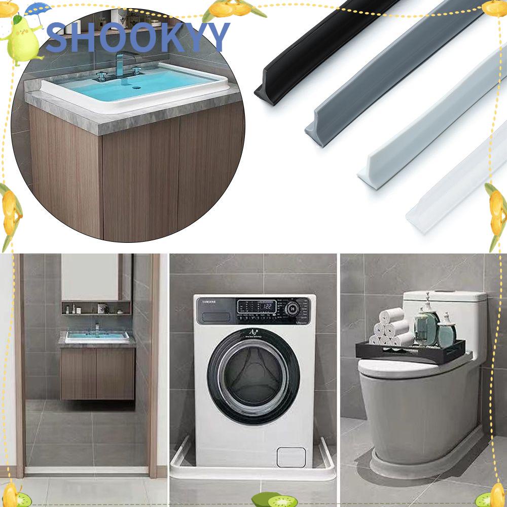 CHOOKYY Self-Adhesive Silicone Bathroom Water Retaining Strip Dry And Wet Separation Stopper Bendable Door Washing Machine Shower Dam Barrier