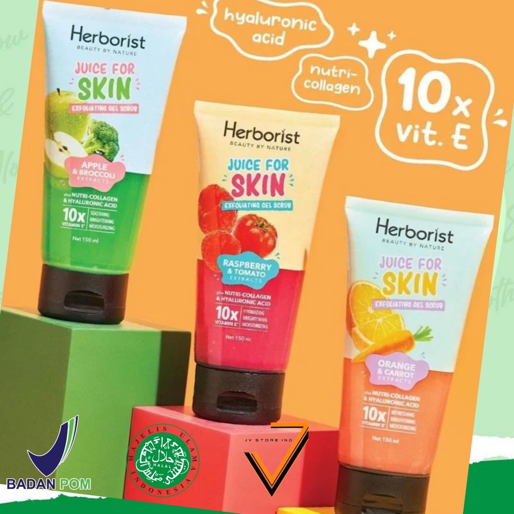 Herborist Juice EXFOLIATING GEL scrub 10x VITAMIN E