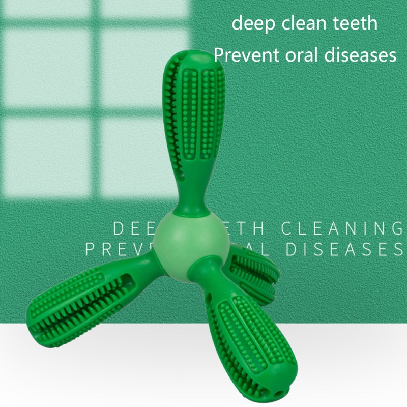 Mainan Tongkat Kunyah Sikat Gigi Geraham Multi Sudut Untuk Perawatan Anjing Peliharaan