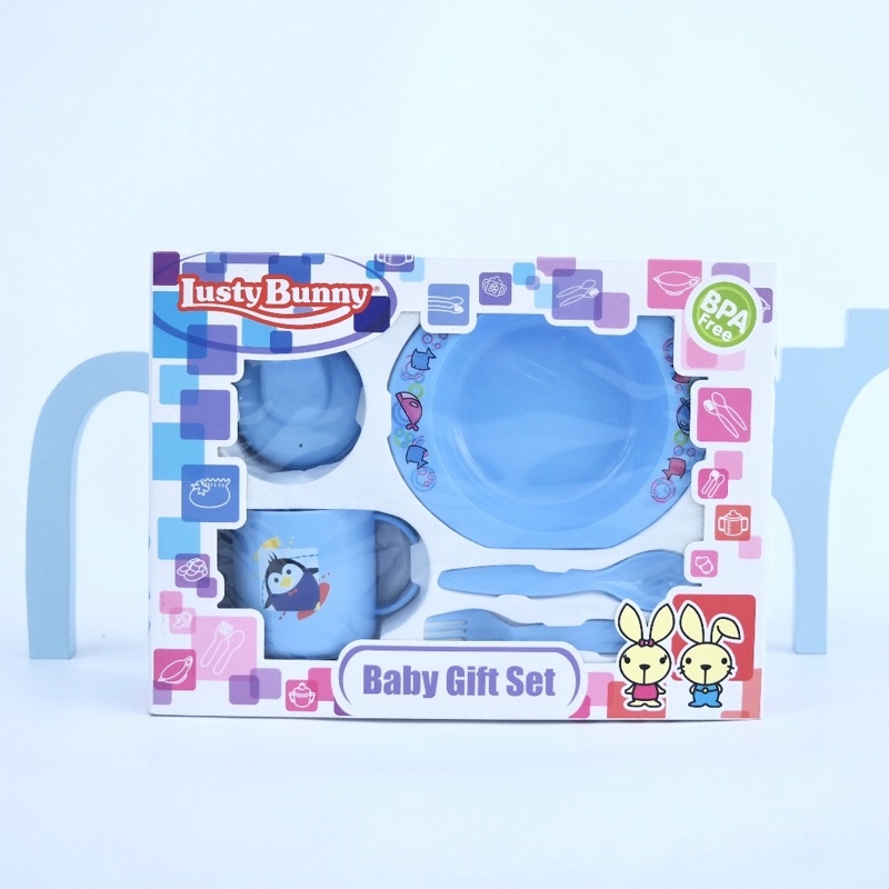 LustyBunny Tempat makan Bayi Feeding Set Peralatan makan Bayi LB 1412