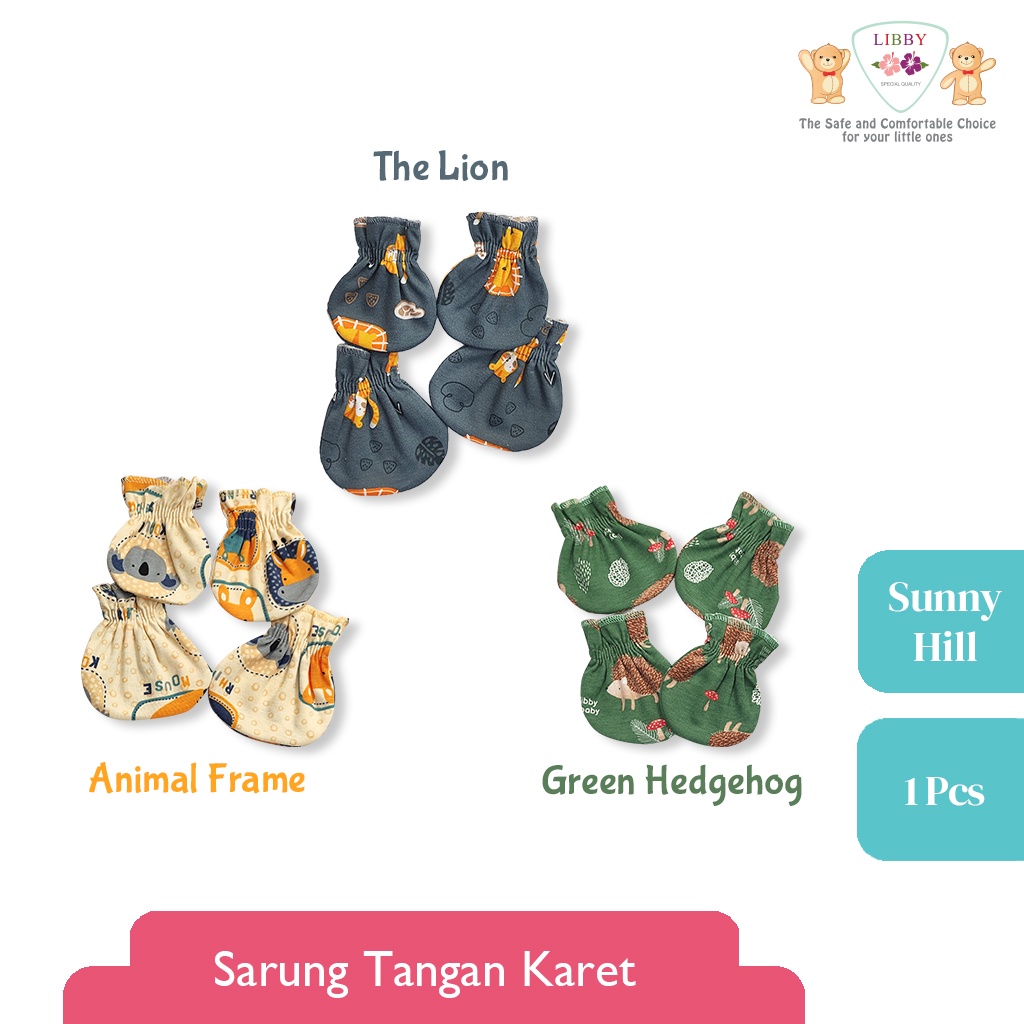 LIBBY Sarung Tangan & Kaki Motif Sunny Hill (1pcs/set)