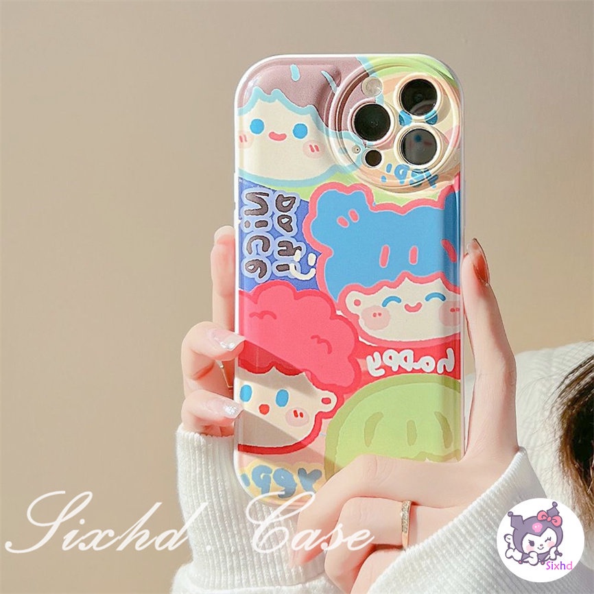Vivo V23e V21e Y21T Y21A Y33s Y15A Y15s Y20 Y20i Y20sG Y12s Y12A Y17 Y15 Y12 Y11 Y50 Y30i Y75 V20Pro Cute Couple Doodle Air Cushion Phone Case Soft TPU Shockproof Protective Cover