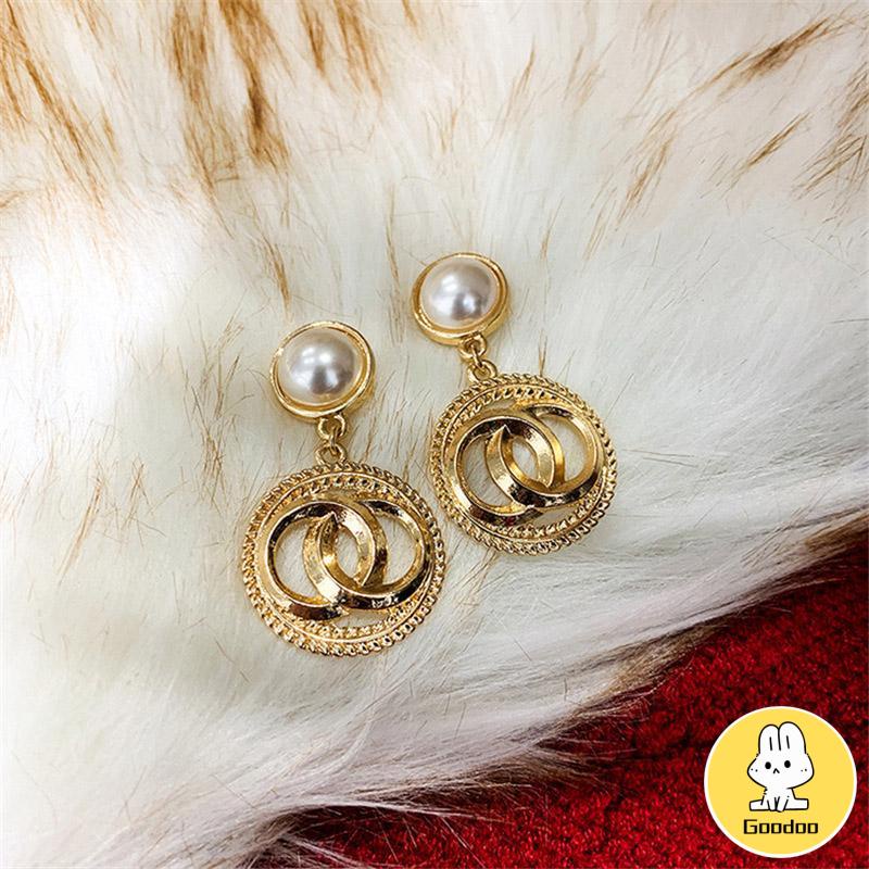 Anting-Anting Fashion Gaya Istana Anting-Anting Mutiara Anting-Anting Wanita Anting-Anting Kepribadian -Doo