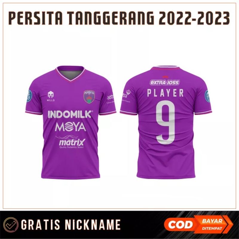 BAJU KAOS JERSEY BOLA PERSITA TANGGERANG TERBARU 2022 2023 GRATIS NAMA DAN NO PUNGGUN