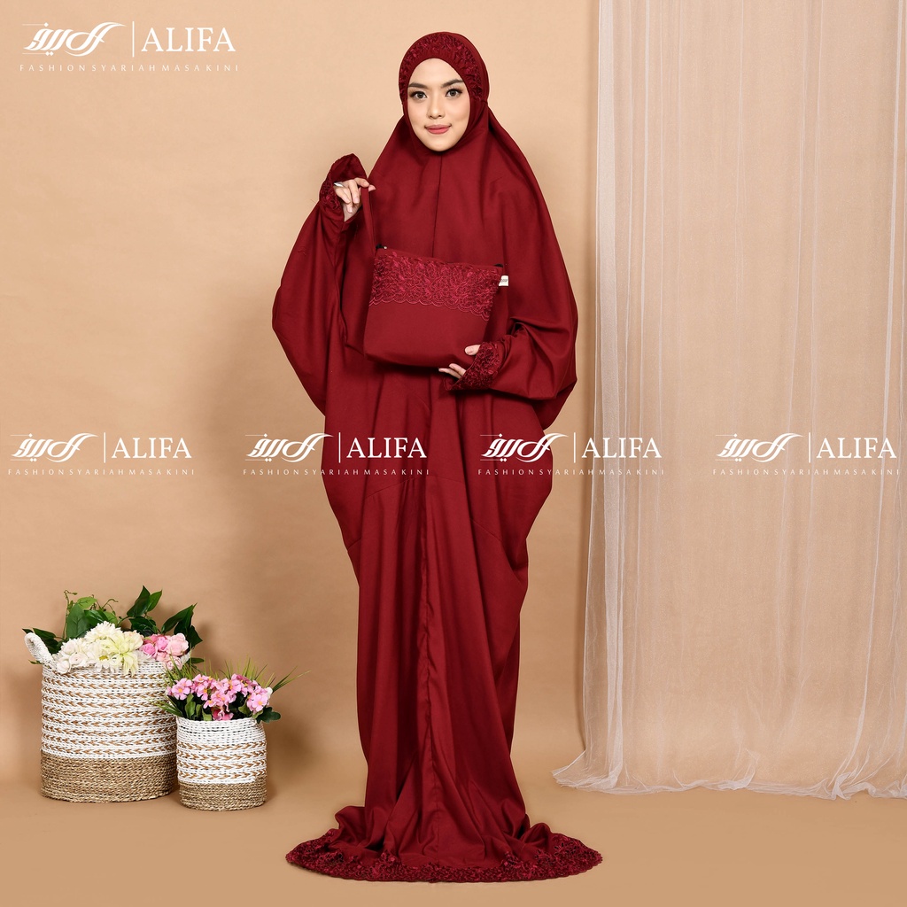 Mukena Terusan Khadijah Bordir Premium Mukena Terusan Siti Khadijah