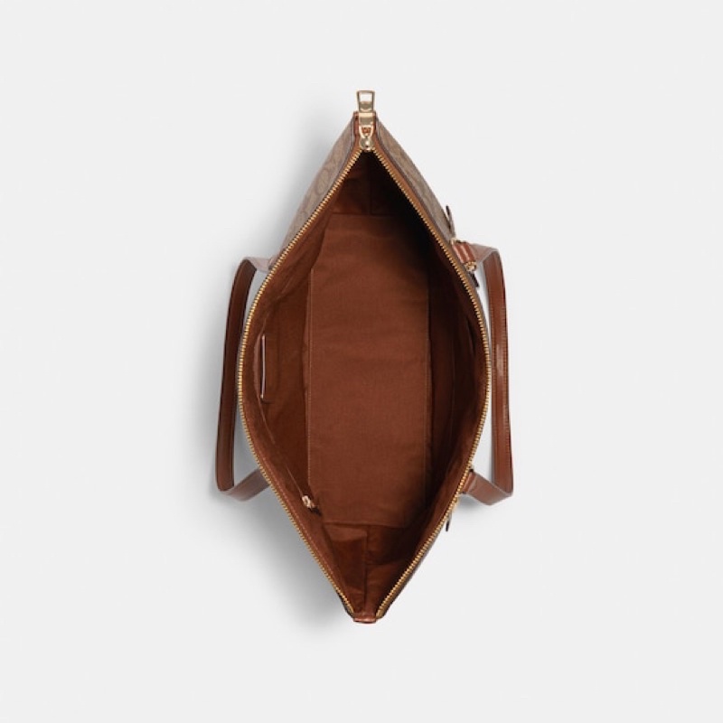 COACH TOTE GALLERY IN SIGNATURE CANVAS MAHOGANY (F79609)