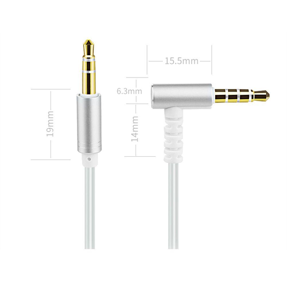Populer Kabel L Mobil Kabel Audio 3.5mm Dengan Microphone Aux