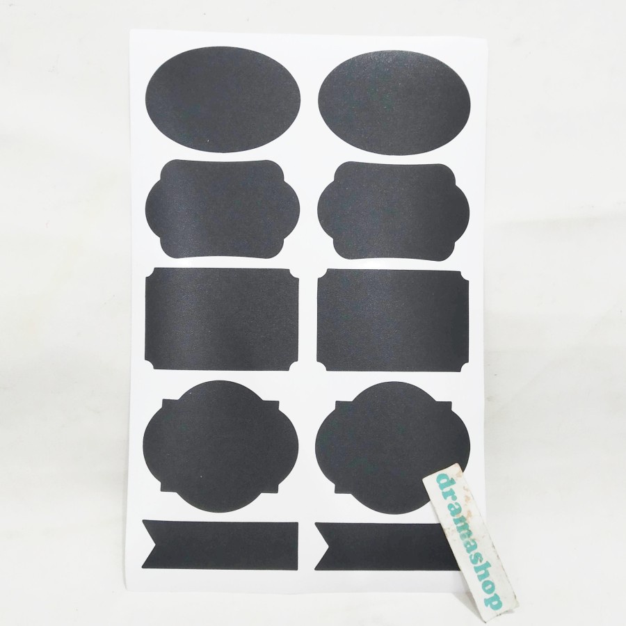 stiker sticker label tempel toples jar papan tulis hitam kapur blackboard