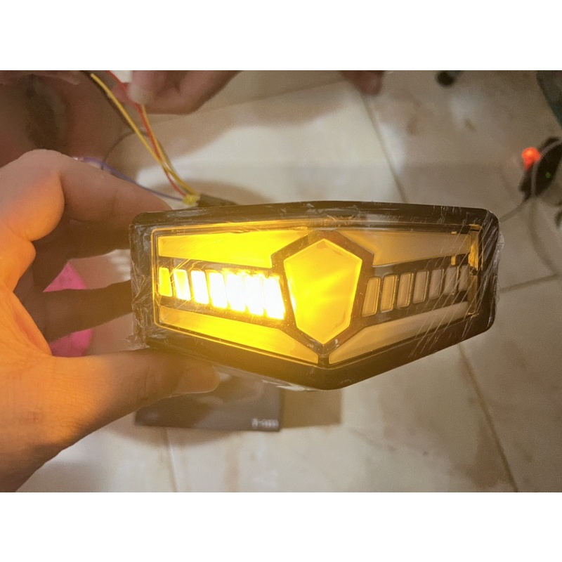 lampu blakang rx king new murah banget LED terbaru motif transpomer//mantap dan segar warna LED