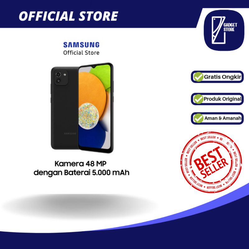 SAMSUNG GALAXY A03 4/64GB RESMI