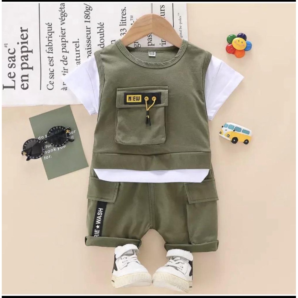 PROMO BAJU ANAK/SETELAN ANAK LAKI-LAKI/SETELAN ROMPI PILIH WARNA 1-5 TAHUN