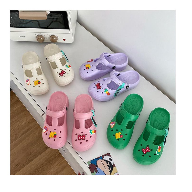 Sandal Crocs Jibbits Fun Classic + Accesories Import High Quality