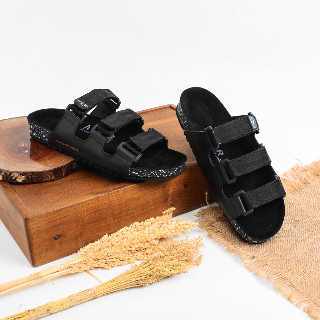 Thomas Black | Sendal Original Jepit Kulit Santai Kasual Pria Cowok Sandal Footwear | FORIND x ARF