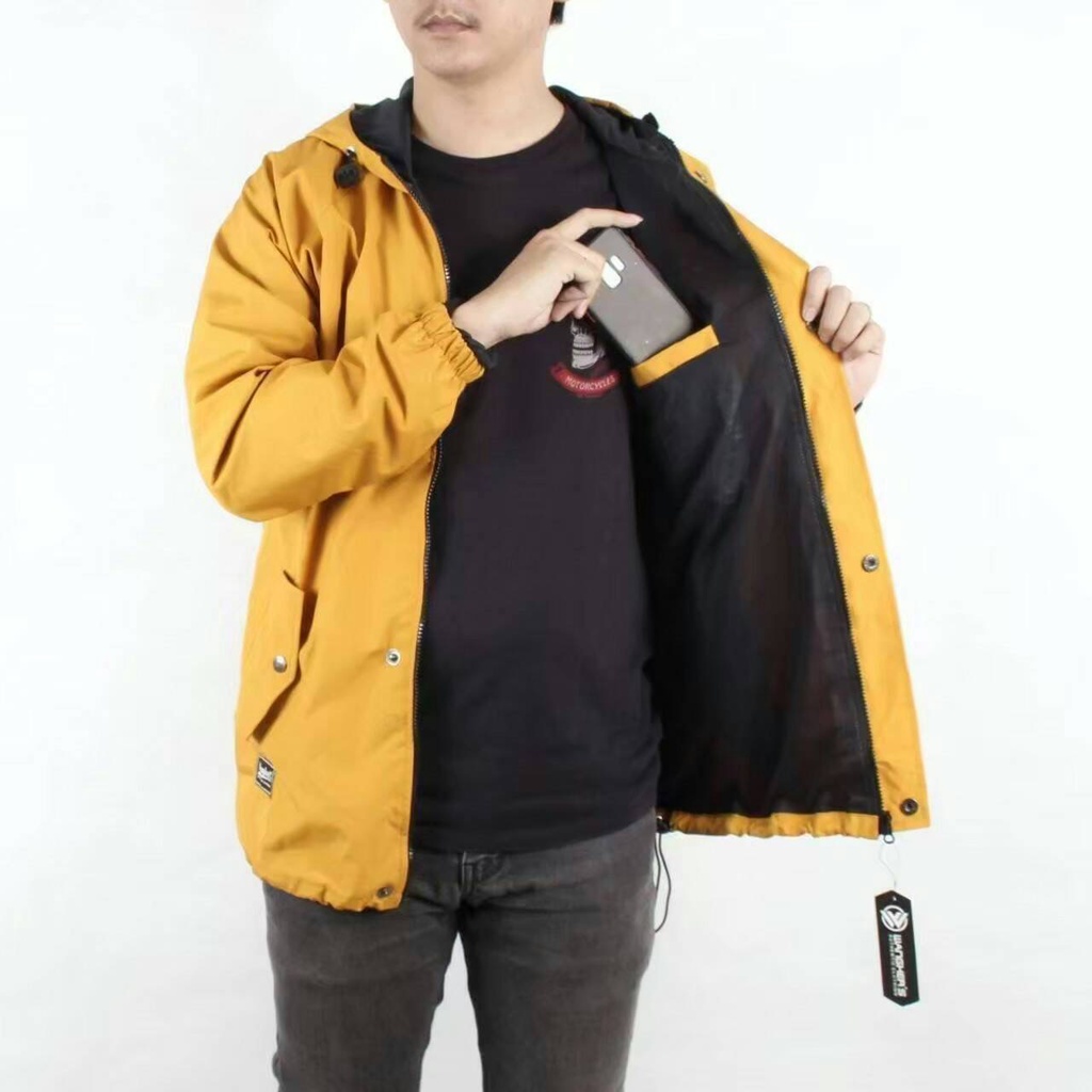 Jaket Casual Jaket Parasut Pria Yellow