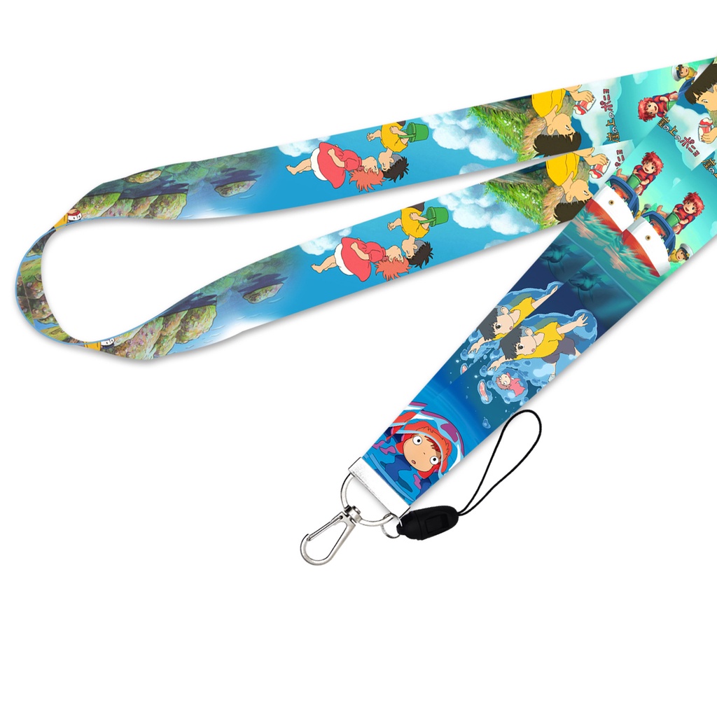 Tali lanyard Motif anime Ikan Mas Ji Bo Niu on the cliff Untuk Gantungan Kunci / Handphone