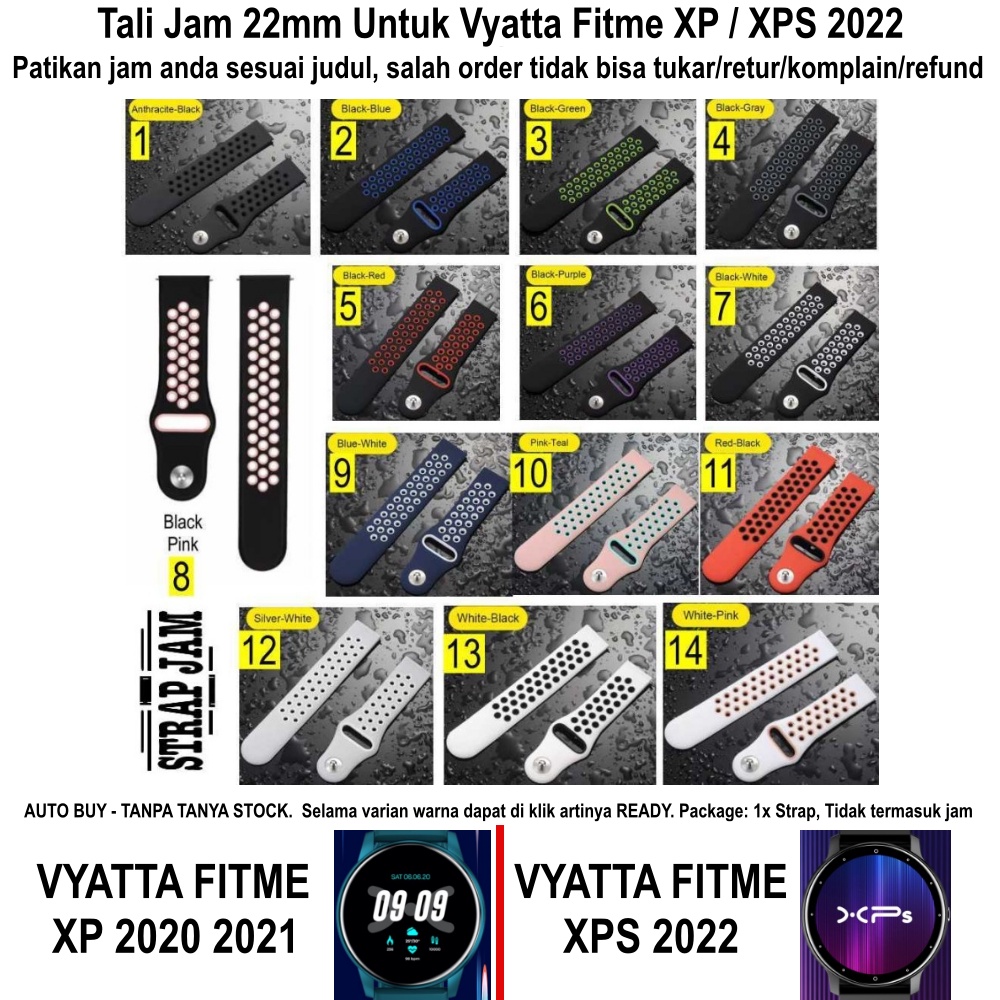 NKL Tali Jam Vyatta Fitme XP / XPS 2022 - Strap 22mm Rubber Silikon Nike Sporty