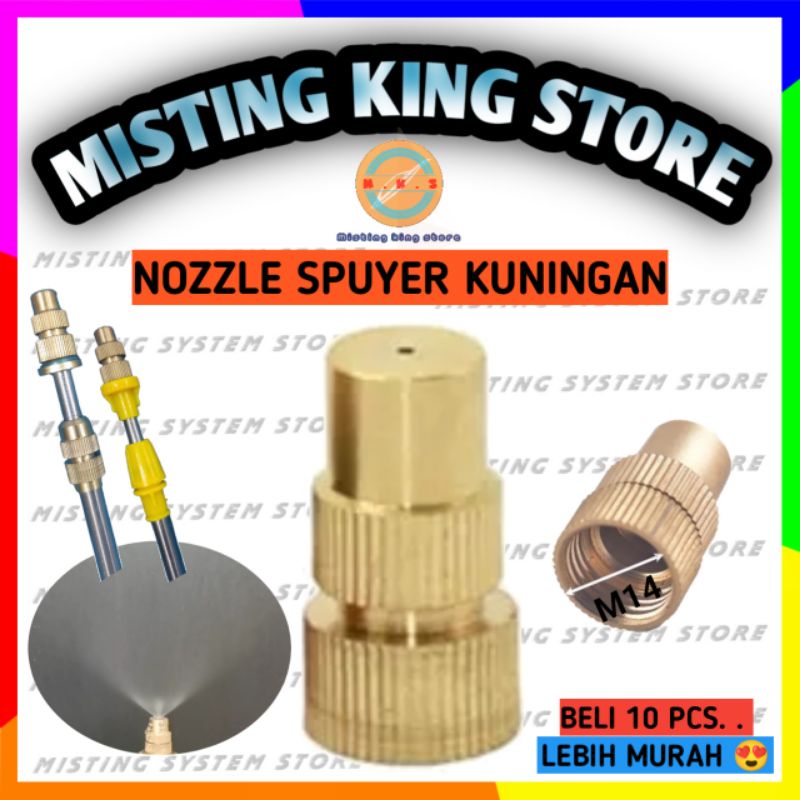 NOZZLE SPRAYER LURUS 1 LUBANG WAY KUNINGAN NOZLE STICK SPUYER KNAPSACK ALAT SIRAM CUCI MANUAL ELEKTRIK APOLLO