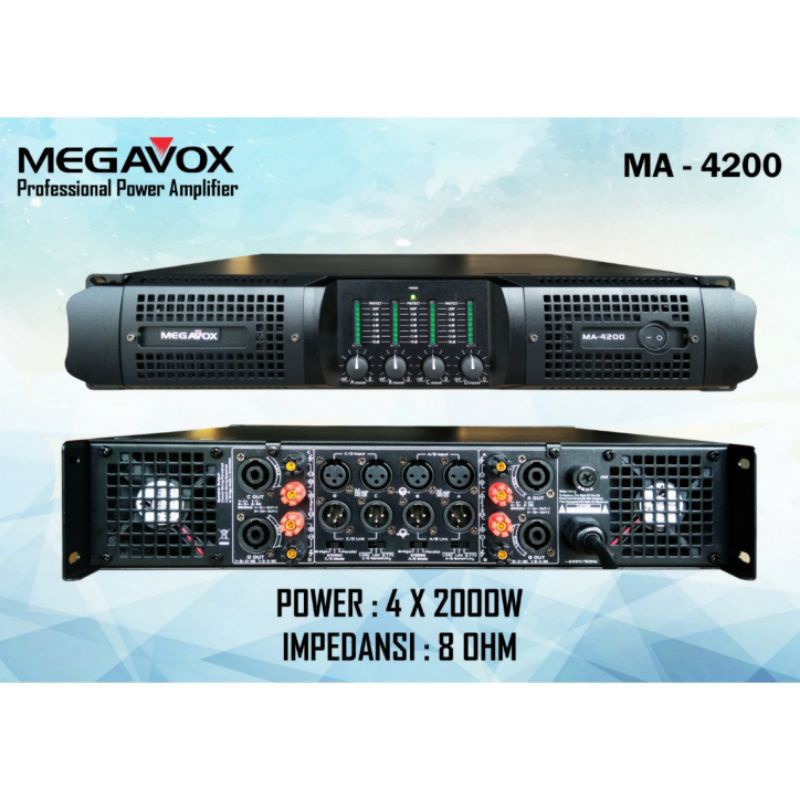 power amplifier megavox ma4400 power ampli megavox ma4400 original