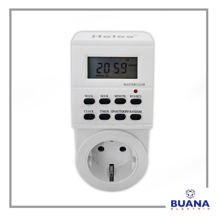 Heles Timer Listrik - Timer Digital - Stop kontak Timer 24 Jam - ED1