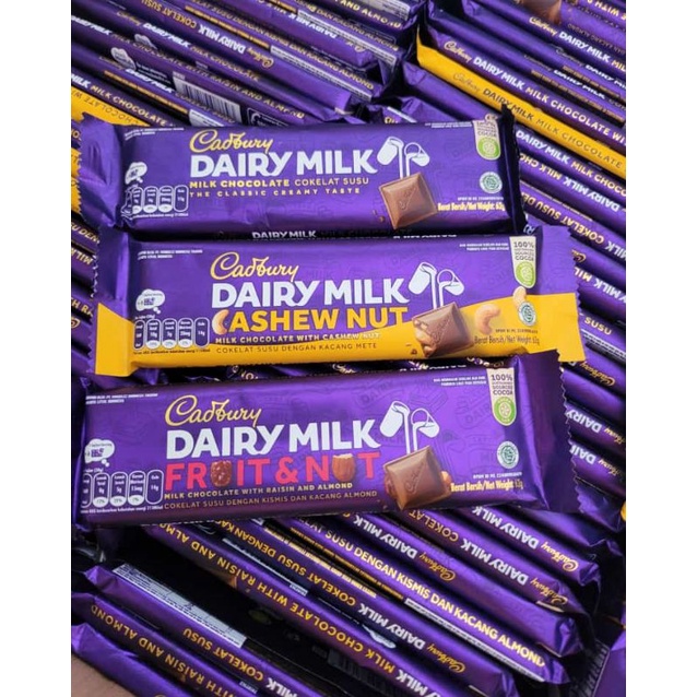 

coklat cadbury dairy milk 62gr varian random