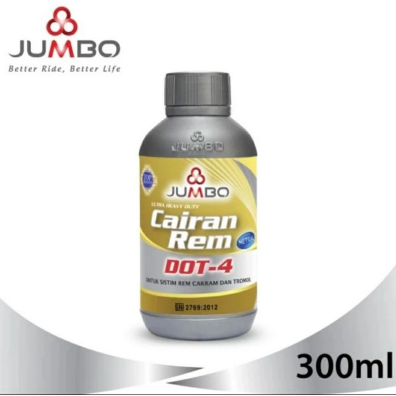 JUMBO Brake Fluid / Cairan / Minyak Rem Dot 4 / Dot4 Clear/Amber 300ml