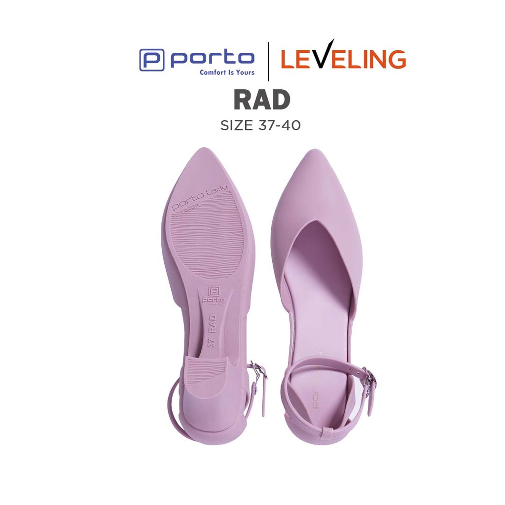 RAD - Porto Leveling Sepatu Heels 4CM Wedges Wanita Casual Tali Nyaman Formal Cantik Nyaman Awet New Arrival Terbaru Porto Lady