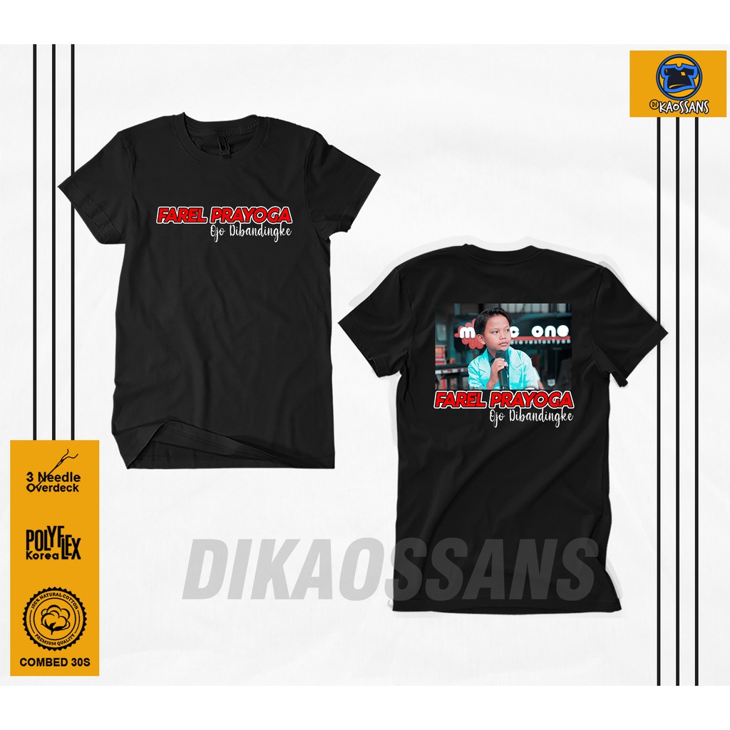 BISA COD BAYAR DITEMPAT Baju Kaos Distro FAREL PRAYOGA V2 Cotton Combed 30s Sablon Premium Cewek Cow