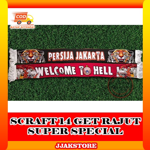 Syal Persija Syal Jakmania Syal Rajut Scraft SCRAF Persija Jakarta 14 Get HD Super Spesial Jakartans